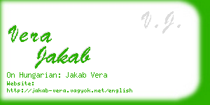 vera jakab business card